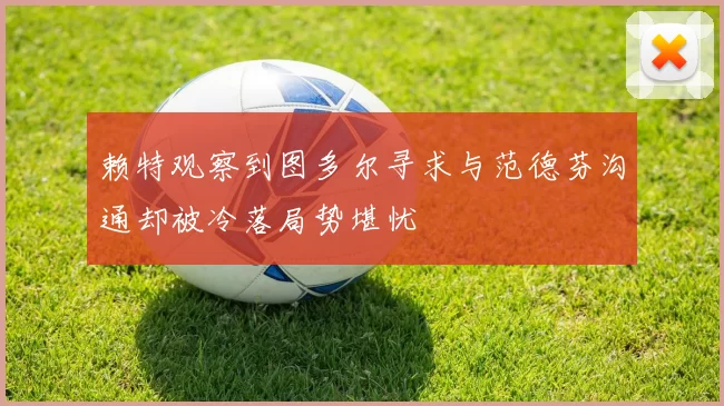 赖特观察到图多尔寻求与范德芬沟通却被冷落局势堪忧
